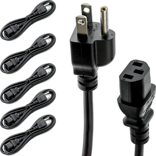 Vista 10 de Rebuild Skills Paquete de 5 cables de alimentación de olla instantánea caliente, máquina de leche de soja, cable de alimentación de impresora, cable
