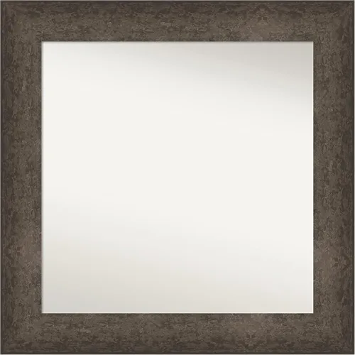 Vista 796 de Amanti Art Espejo de pared personalizado no biselado (25 x 25 pulgadas), marco de bronce acentuado, varios tamaños personalizados, espejo de baño