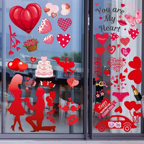 Vista 10 de Decoraciones del 4 de Julio Calcomanías Patrióticas para Ventanas de EE.UU. Calcomanías de Ventana Artísticas de Doble Cara EE.UU. Día