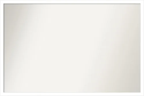 Vista 337 de Amanti Art Espejo de baño blanco para sobre el fregadero, 22 x 45 pulgadas, espejo de tocador rectangular blanco Lucie, marco de madera moderno