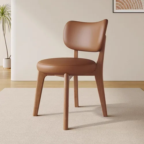 Vista 29 de Juego de sillas de comedor de madera de 1/2/4, sillas de cocina con respaldo curvo, silla de vestíbulo, silla de comedor tapizada, silla de comedor