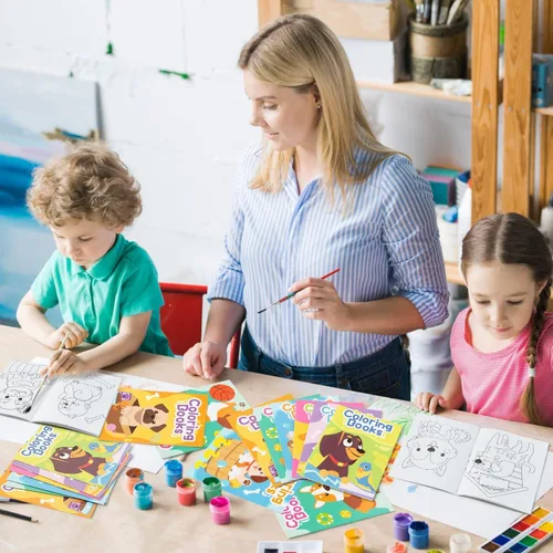 Vista 6 de 24 libros para colorear a granel para niños, libro de dibujo de arte de bricolaje (perro)