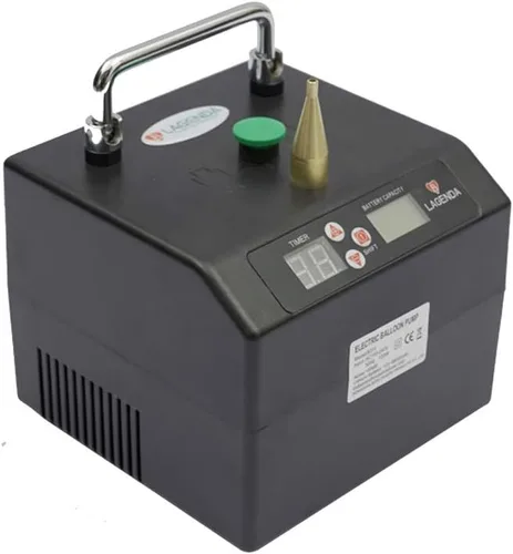 Vista 3 de B23 Lagenda - Bomba eléctrica portátil para globos, inflador de globos para fiesta, soplador de aire eléctrico con temporizador y batería