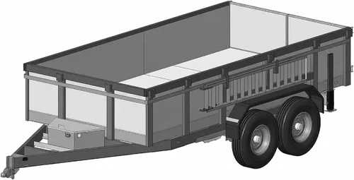 Vista 6 de Johnson Trailer Parts Planes de remolque volquete de 7' x 14' Planos de remolque DT714-14J
