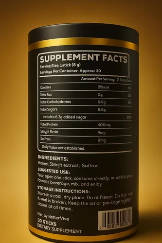 Vista 8 de Palitos de miel Shilajit del Himalaya con azafrán orgánico – 30 barras fáciles de usar para aumentar la energía natural, apoyo inmunológico