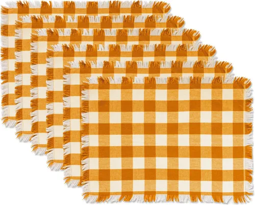 Vista 23 de DII Colección de Mesa a Cuadros Pesada con Flecos, Camino de Mesa, 14x72 pulgadas, Gris 2-Gris