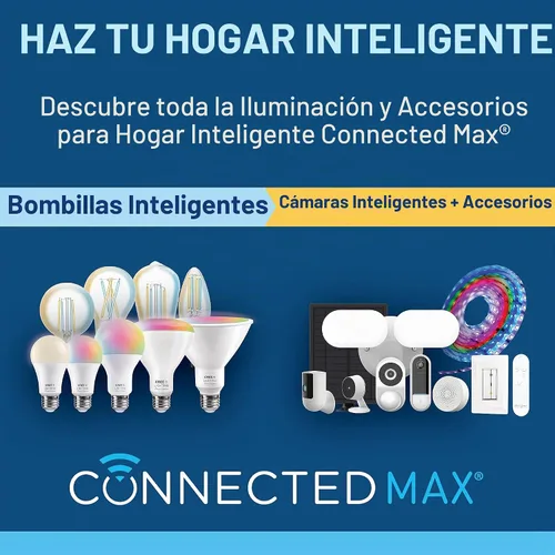 Vista 9 de Cree Lighting Connected Max - Bombilla LED inteligente A19 de 60 W, blanco ajustable + cambio de color, 2.4 GHz, funciona con Alexa y Google Home
