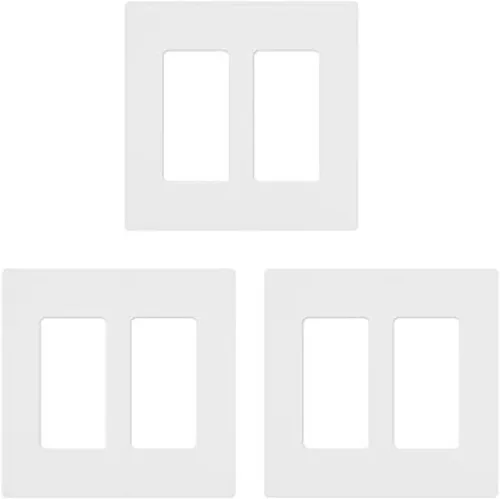 Vista 16 de Lutron Claro - Placa de cubierta para interruptor de luz, placa de pared de 2 posiciones, para interruptores de luz decorativos, cubierta