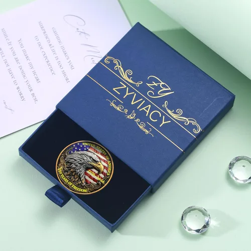 Vista 7 de Medalla Conmemorativa del 250 Aniversario de EE. UU. - Mercancía de América 250 con Águila Americana y Bandera de EE. UU. 250 Años de Libertad