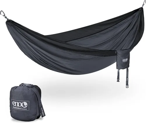 Vista 9 de ENO Eagles Nest Outfitters - Hamaca DoubleNest, portátil para dos Aqua Zafiro Ámbar