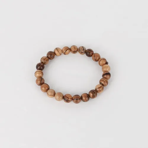 Vista 2 de MILAKOO Pulsera elástica con cuentas de madera para hombre y mujer, 0.315 in, Madera