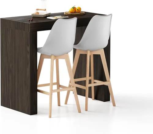 Vista 50 de Mobili Fiver Evolution - Mesa alta de bar de cocina fabricada en Italia Ahorra Espacio, Mesa de altura de mostrador montada en la pared para 1
