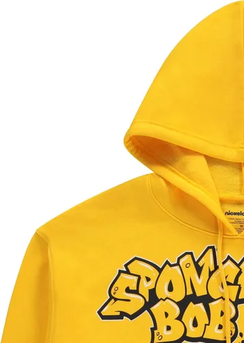 Vista 3 de Nickelodeon Sudadera clásica con capucha de Bob Esponja para hombre, diseño de Bob Esponja, Patrick & Krusty Krab