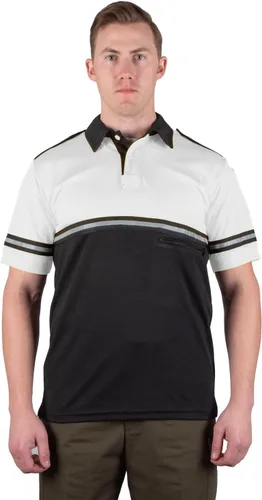 Vista 5 de First Class Camisa de patrulla de bicicleta de dos tonos con rayas reflectantes y bolsillo con cremallera