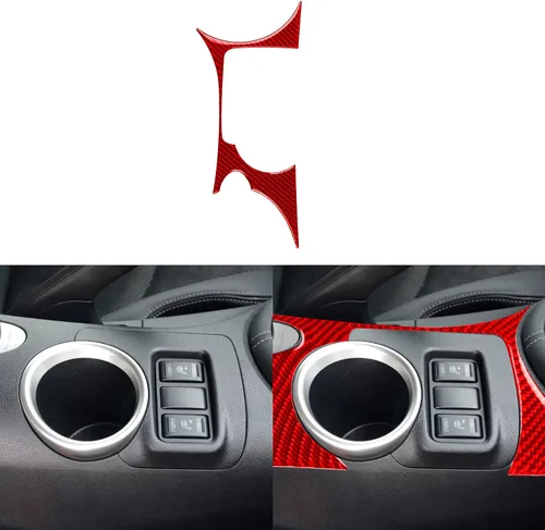 Vista 17 de Juego de calcomanías para consola central de coche, juego de calcomanías de fibra de carbono suave para interior de automóvil compatible con Nissan