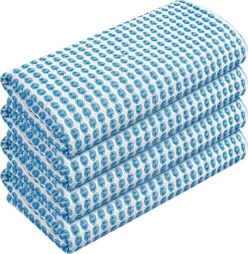 Vista 81 de TWINY threads Juego de toallas de cocina con diseño de diamante, 100% algodón, trapos grandes y trapos de lavado, absorbentes de secado rápido