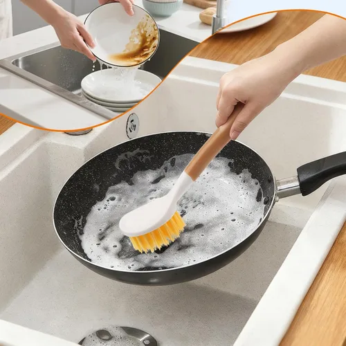 Vista 7 de 4 piezas de acero inoxidable Spaetzle Maker con mango de agarre cómodo, cuchara coladora de araña con cepillo de limpieza, herramienta casera