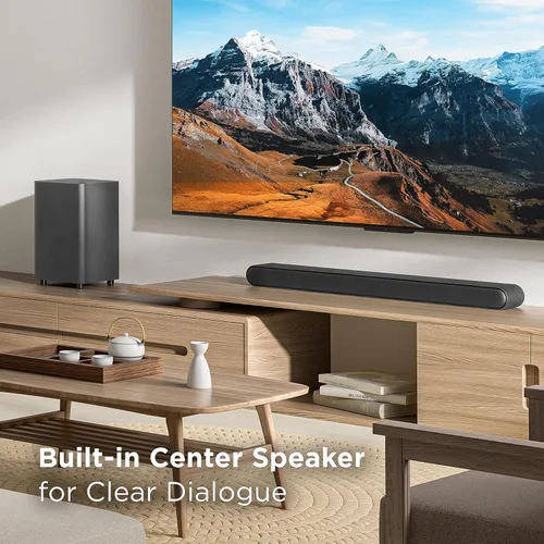 Vista 4 de TCL Barra de sonido de 3.1 canales con subwoofer inalámbrico, (S4310, modelo 2023), canal central integrado, Dolby Audio, DTS Virtual:X, Bluetooth