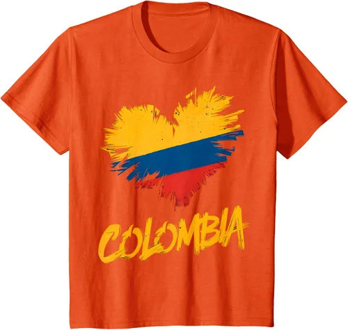 Vista 29 de Camiseta con la bandera del corazón de Colombia