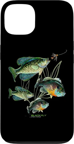 Vista 7 de Crappie Bluegill Fishing Phone Covers Black Fly Case for iPhone 17