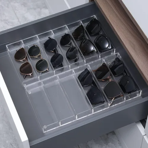 Vista 9 de MyGift Acrylic Sunglass Organizer,Glasses Holder,Sunglass Holder,Eyeglass Case Storage,Display Tray Drawer,Eyewear, Jewelry, Makeup