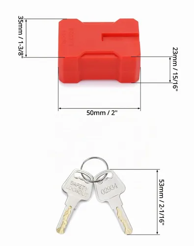 Vista 6 de QWORK Dispositivo de bloqueo del enchufe del cable eléctrico, 2 paquetes de bloqueo de enchufe de seguridad, con llaves diferentes, se ajusta a
