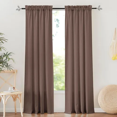 Vista 71 de RYB HOME - Cortinas de lino texturizado semitranslúcidas, privacidad media, filtro de luz, decoración de ventana para dormitorio/baño/sala de estar