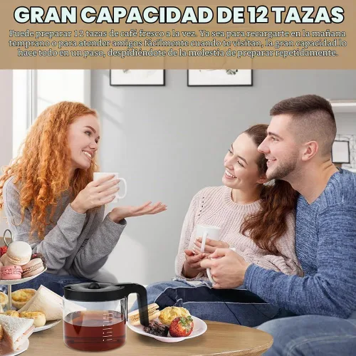 Vista 4 de 12 tazas de cafetera de vidrio de repuesto para Keuri-g K-Du o (no modelo Essential), jarra de repuesto para cafetera, mango ergonómico cómodo