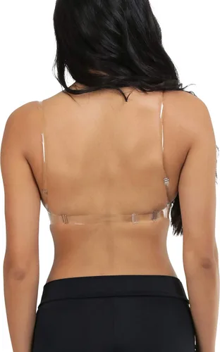 Vista 5 de ToBeInStyle - Sostén en V convertible con escote profundo para mujer