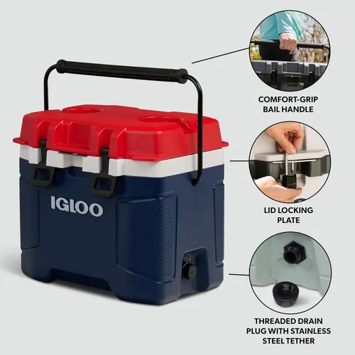Vista 3 de Igloo Trailmate Cooler Cofre de hielo con carcasa dura aislada