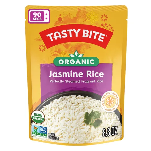 Vista 3 de Tasty Bite Arroz de jazmín, arroz cocido para microondas, 8.8 onzas (paquete de 12)