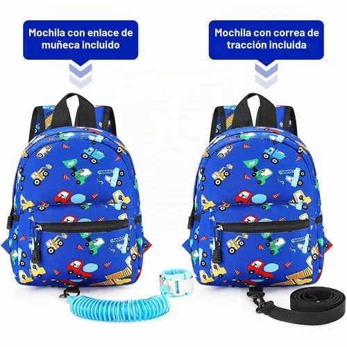 Vista 4 de Accmor Mochila para niños pequeños con correa, lindas mochilas para niños con eslabón de muñeca antipérdida, mini mochila para bebé, arnés