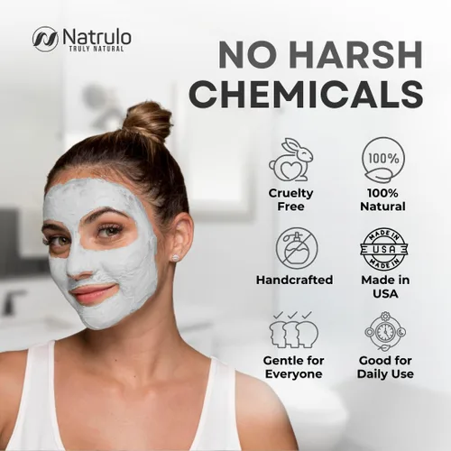 Vista 7 de Mascarilla facial de carbón – Mascarilla negra natural con arcilla de bentonita – Limpieza profunda, removedor de puntos negros, reductor de poros