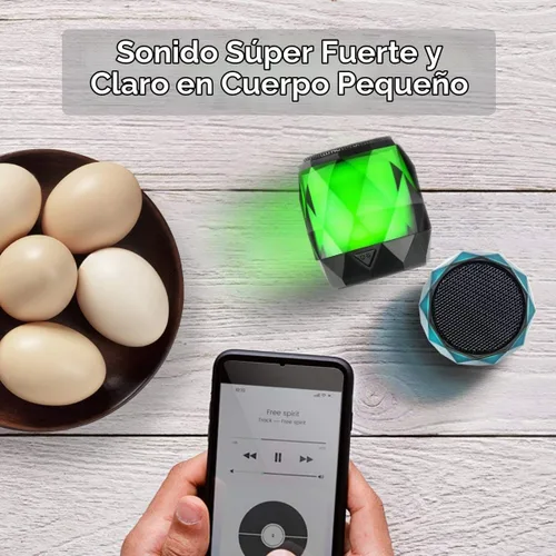 Vista 2 de LFS Altavoz Bluetooth Portátil con Luces, Altavoz Inalámbrico Impermeable de Luz Nocturna Magnético, LED de 7 Colores Auto-Cambiante, Micrófono