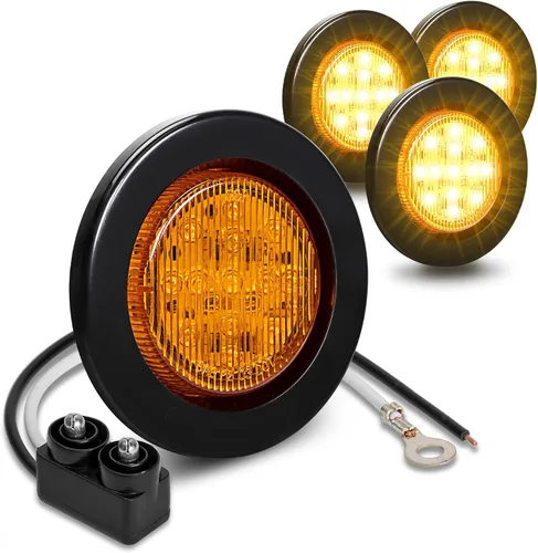 Vista 16 de ONLINE LED STORE - Luces de delimitación lateral de 13 LED, redondas, de 6.35 cm (padre)., Paquete de 1, Ambar