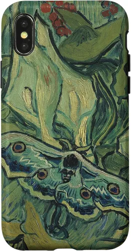 Vista 5 de iPhone 13 gran polilla pavo real de Vincent van Gogh, insecto en una caja de jardín