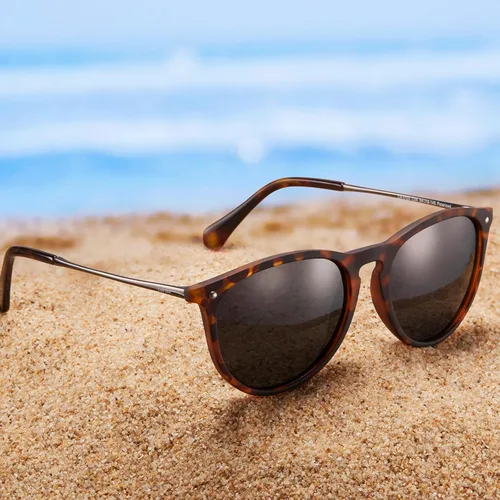 Vista 6 de CARFIA Gafas de sol vintage para mujer, polarizadas, protección UV, estilo clásico retro, CA5100