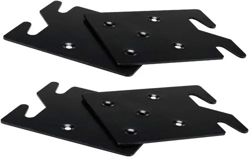 Vista 3 de Juego de 4 placas de gancho para riel de cama de madera resistente para camas, soporte de marco de cabecero, estribo, piezas de madera o nuevas
