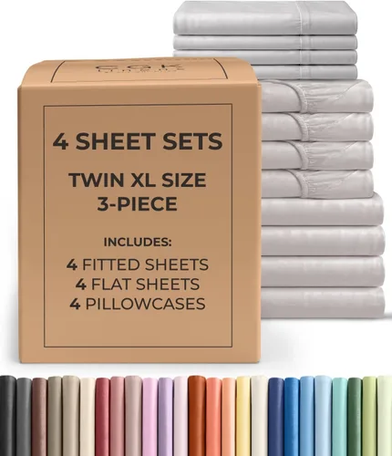 Vista 222 de Pack of 2, Twin Size 3 Piece Sheet Set - Breathable & Cooling - White