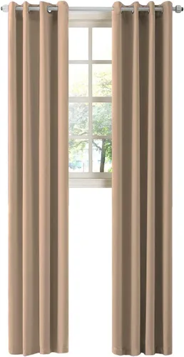 Vista 135 de LA PALMA Cortinas opacas con aislamiento térmico y ojales, para sala de estar, dormitorio, paquete de 2 paneles