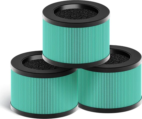 Vista 10 de MK01 y MK06 - Filtro de repuesto True HEPA compatible con purificador de aire Aroeve MK01, MK06, ToLife TZ-K1 y Kloudi DH-JH01, versión estándar