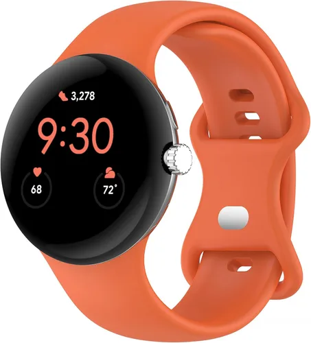 Vista 8 de Correa Compatible con Google Pixel Watch 1/2/3/4 (41mm), Pulsera de Reemplazo de Silicona Suave Deportiva para Google Pixel Watch 41mm Blanco