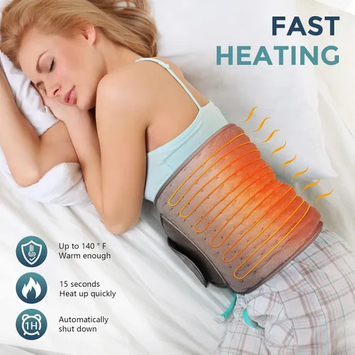 Vista 6 de Neweast - Almohadilla térmica eléctrica XL con 4 ajustes de temporizador de 12 x 48 pulgadas, almohadilla de calor ultrasuave con apagado automático