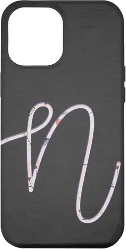 Vista 25 de Carcasa para iPhone 16 con monograma de letra N de plata clara