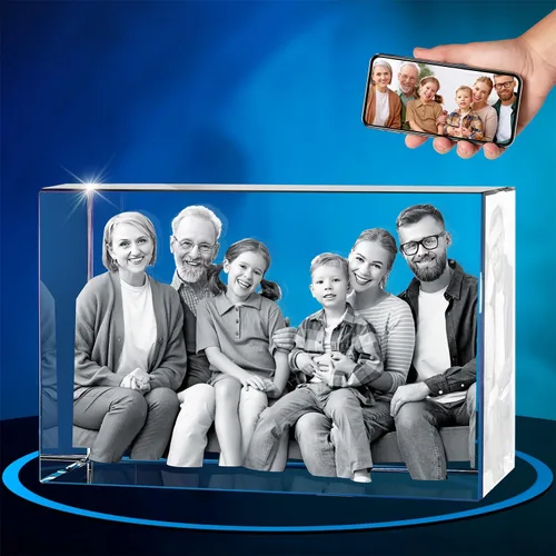 Vista 10 de ArtPix 3D Foto de cristal, regalos personalizados de Navidad para esposa, mujer, mamá, ella, él, hombres, madre, abuela, gran regalo personalizado