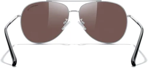 Vista 4 de MERRY'S Lentes de sol de aviador para mujeres y hombres, lentes de espejo polarizadas con funda, lentes de sol polarizadas para conducción, 2.362 in