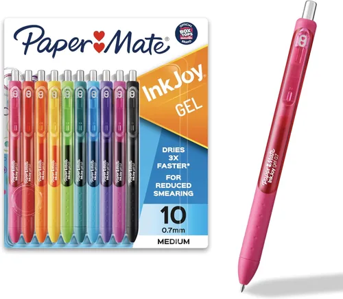 Vista 8 de Paper Mate InkJoy - Bolígrafos de gel, punta media, colores surtidos, 10