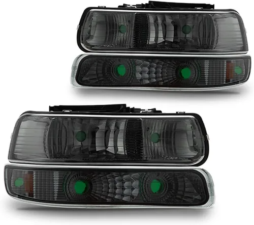 Vista 10 de CHEDA Lámpara de montaje de faros, lente transparente carcasa negra