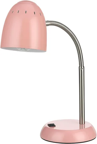 Vista 10 de Lámpara de mesa de diseños simples para cuidar los ojos, lámpara de escritorio básica de metal LED E26 con cuello de ganso flexible, lámpara