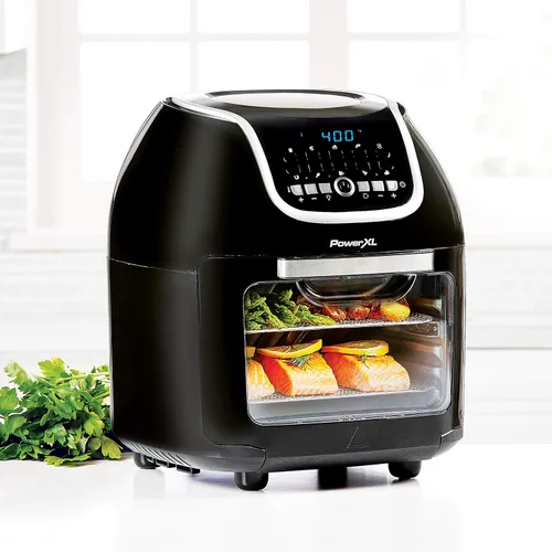 Vista 5 de PowerXL Vortex Air Fryer Pro - Horno y freidora de aire digital color negro, 10 QT